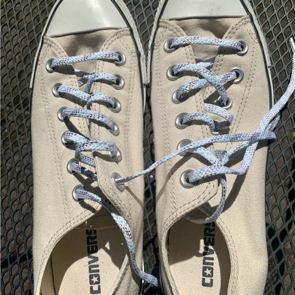 Converse Women's Cream Canvas Sneakers - Picture 6 of 6